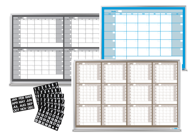 Whiteboard Calendar One Month to 12 Months Archive EVERWhite