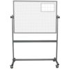 rolling whiteboard with 1-inch ghost grid printed on each side; 36x48