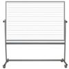 mobile whiteboard with penmanship lines on one side, plain surface on other side, 48x72 inch surfaces