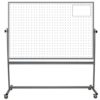portable whiteboard with 2-inch ghost dot grid printed on both sides, 48x72 inch surfaces