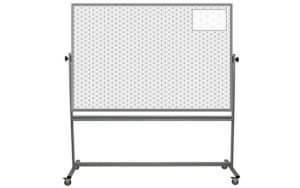 portable whiteboard with 2-inch ghost isometric grid printed on both sides, 48x72 inch surfaces