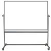 double sided mobile whiteboard, 48x72 inch surfaces
