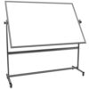 flippable, mobile whiteboard, 48x72 inch surfaces, on casters