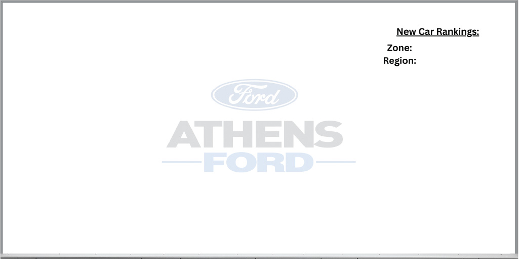 Athens Ford Custom Printed Ranking Whiteboard