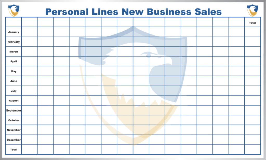 custom printed business sales tracking whiteboard calendar