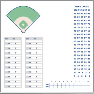 LA Harbor College custom printed baseball pitch count whiteboard