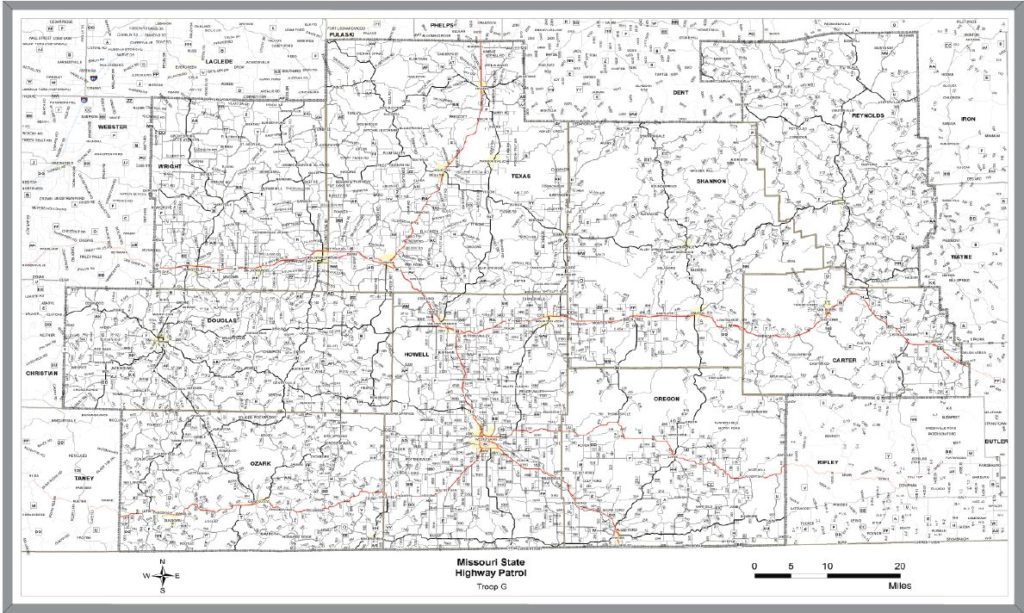 MO State Highway Patrol map whiteboard custom printed