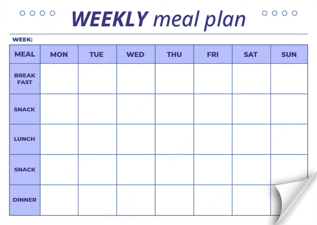 Monthly Meal Planner peel and stick custom printed