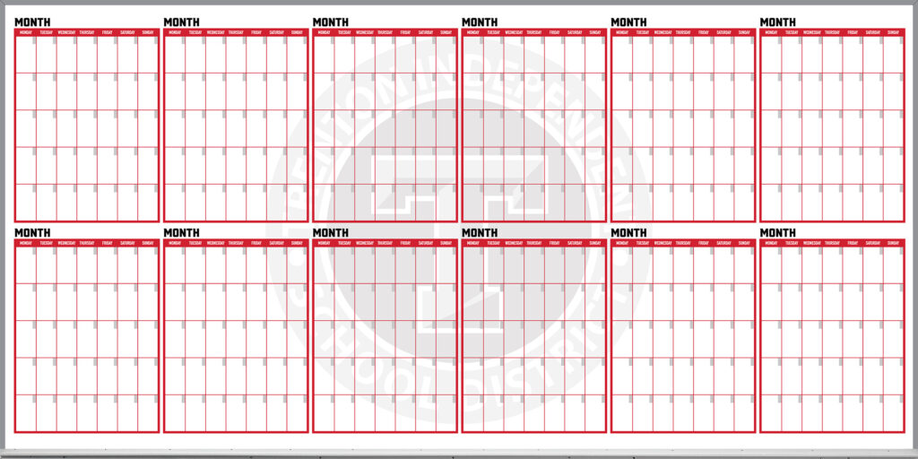 Trenton HS Custom Printed Whiteboard Calendar Planner