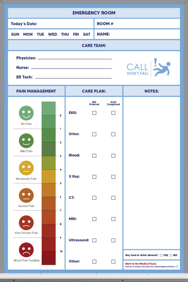 Emergency Room Patient Tracking Whiteboard