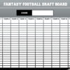 fantasy football draft board - gray peel and stick overlays