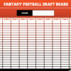 fantasy football draft board - orange peel and stick overlays