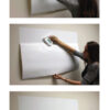 how to apply a peel and stick dry erase sheet to a surface