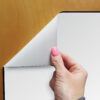 dry erase peel and stick surface - corner view