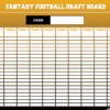 fantasy football draft board - yellow peel and stick overlays
