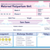 2x3 maternity room whiteboard - pre-printed, pink and blue background, add your logo
