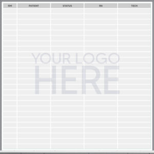 4x4 nursing schedule whiteboard - pre-printed, add your logo