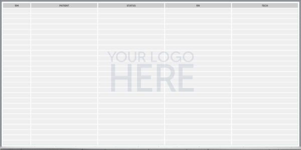 4x8 nurse station whiteboard - pre-printed, add your logo