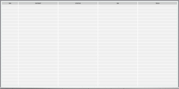 4x8 nurse station whiteboard - pre-printed