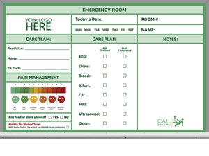 emergency room patient tracking whiteboard