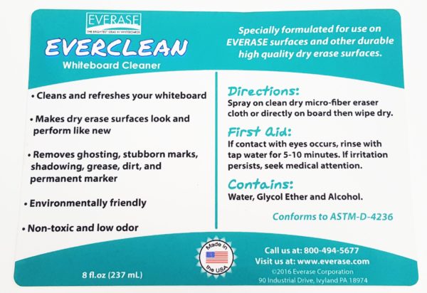 whiteboard cleaning solution - EverClean spray