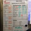 restaurant stick-on dry erase surface for staff duties