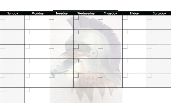 high school calendar whiteboard - custom printed