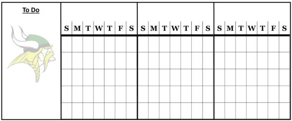 high school whiteboard calendar - custom printed