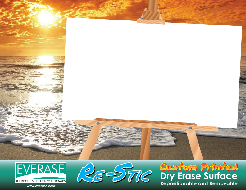 Everase "Re-Stic" custom dry erase surfaces - repositionable and removable