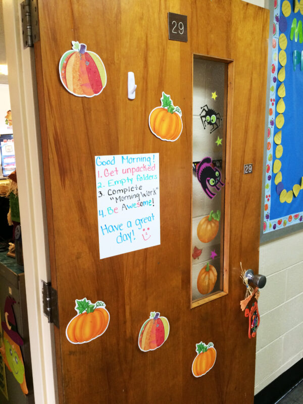 Dry Erase Sheet on door