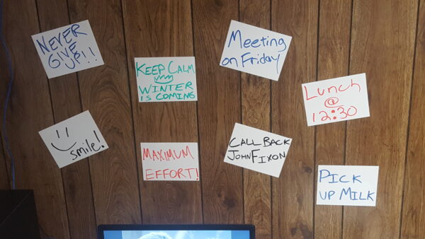 Dry Erase Sheets on wall