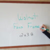 faux walnut framed dry erase surface, 2x3; stick-on