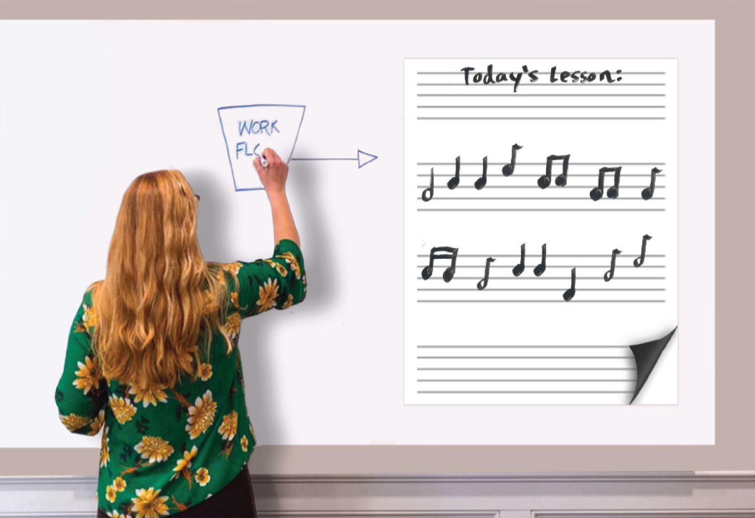 Magnetic Frameless Whiteboard