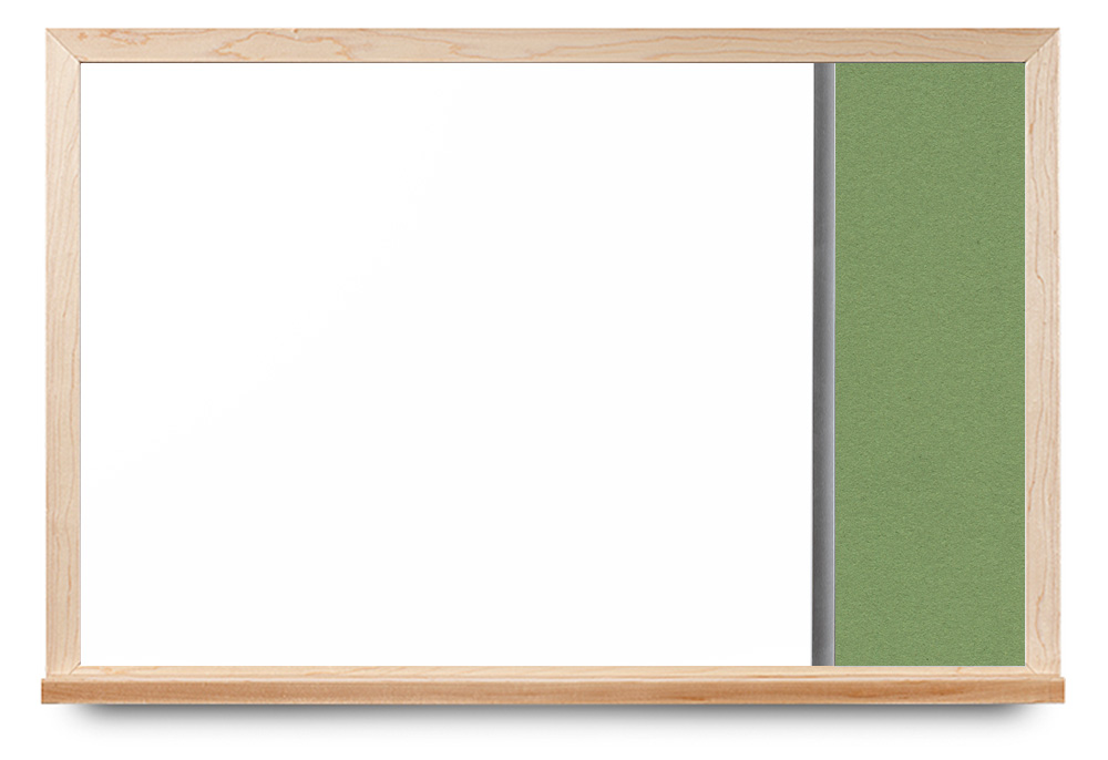 Herlitz Magnetic Whiteboard with Cork Pinboard 60cm x 40cm and Silver Frame 